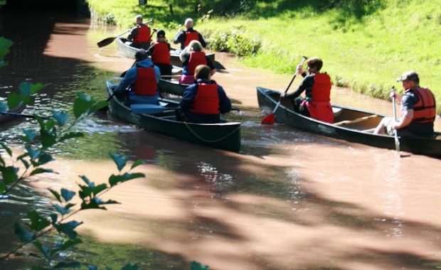 Canoes on the Talybont Trail